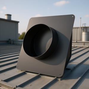 Couverture de ventilation murale en acier noir de 6 pouces pour ventilateurs de ventilation - Product Image 2