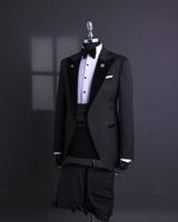 Costume de mariage noir sur mesure pour homme, smoking de luxe pour le marié, smoking de bal, smoking pour le témoin, smoking pour la fête de mariage