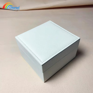 PU Leather <b>Watch</b> Box for Men White <b>Case</b> with Customizable Embossing Service, Ideal for Promotional Gifts and <b>Watch</b> Collections - Product Image 5