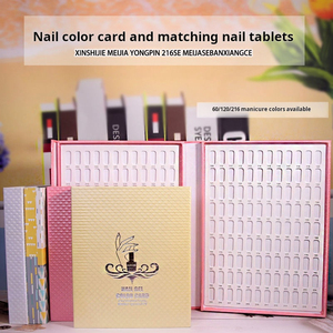 Livre de couleurs pour vernis à ongles en gel, 216 grilles, en plastique ABS, nuancier de couleurs pour ongles, livre de présentation de motifs d'ongles, 38x25x3cm, personnalisable - Product Image 2
