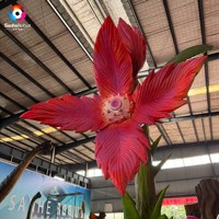 Plante carnivore réaliste en forme de Vénus-trapézoïde animatronique pour exposition en parc à thème