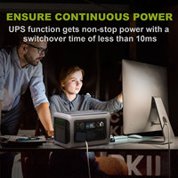 ALLPOWERS Estación de energía portátil de 600W Luz LED MPPT Batería de iones de litio-Potente panel solar Generador de carga de coche Uso al aire libre