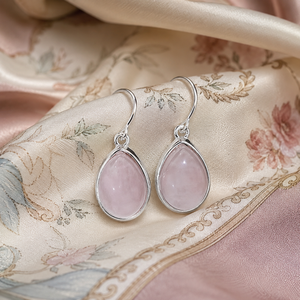 Orecchini bohémien rosa a goccia d'acqua, stile minimalista, gioielli alla moda da indossare tutti i giorni per le donne - Product Image 5