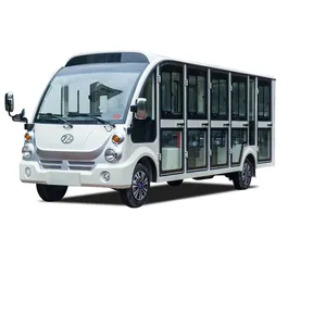 CE 인증 관광지 14 승객 전기 관광 자동차 셔틀 버스 도어 포함
