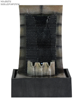 4-lagige Schüssel Wasserfall Wasser brunnen mit Glaskugel für Home Decoration Wasserpumpe und LED Light Tisch brunnen Mini Brunnen
