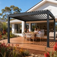 Pergola 12x20 pieds, Gazebo Permanent, Pavillon Modulaire, Auvent de Stationnement, Abri de Voiture, Couverture de Patio, Tente de Mariage, Abri d'Ombrage Extérieur, Porche, Lanai