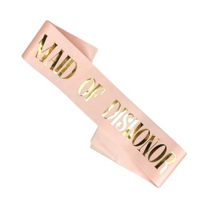 Bachelorette Party marié<span class=keywords><strong>e</strong></span> à être demoiselle de déshonneur Satin Sash Kit fournitures de douche nuptiale - Product Image 4