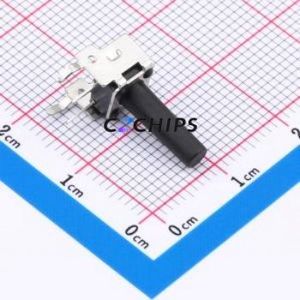 GT-TC101B-H145-L1 Tactile Switch Through hole,6x7.5mm Switch Single Pole Single Throw Round Button 2.5N Right Angle Insert - Product Image 1