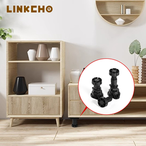 LINKCHO all'ingrosso cucina regolabile gambe mobili per armadio divano tavolo & sedia-nero PP plastica pesante facile installazione - Product Image 4