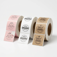 Autocollants adhésifs personnalisés durables, imperméables et résistants à l'huile, de forme ronde, en vinyle, pour l'emballage de bougies, avec logo personnalisé