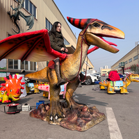 Pterosaure animatronique électrique mécanique réaliste, modèle de dinosaure à chevaucher pour parcs d'attractions, utilisation en extérieur et en intérieur, centre commercial