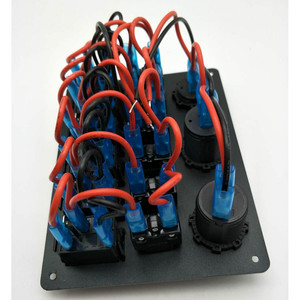 Bảng Công Tắc Bật Tắt 6 Gang 12-24V Chất Lượng Tốt Với Vôn Kế Ổ Cắm Bật Lửa Sạc <span class=keywords><strong>USB</strong></span> Kép Cho Xe Tải RV Thuyền - Product Image 4