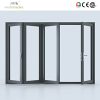 Porte patio pliante en aluminium à rupture de pont thermique NFRC, pour balcon extérieur, véranda écoénergétique, portes accordéon