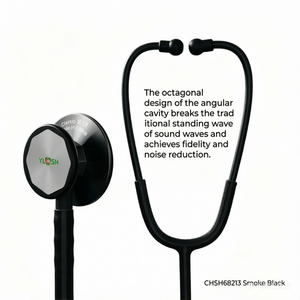 YLCSH CHSH68213 Stetoscopio di Lusso in Acciaio Inossidabile Nero Fumo, Strumento Diagnostico con Suono Nitido per Medici - Product Image 6