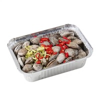 Boîte à lunch rectangulaire en aluminium jetable, résistante au four, pour emporter, emballage alimentaire en aluminium