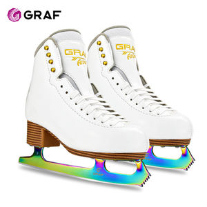 Patins à <span class=keywords><strong>glace</strong></span> blancs personnalisés pour la vente au détail et en gros, pour femmes et filles, lames en acier inoxydable, lacets, vente en gros de patins à <span class=keywords><strong>glace</strong></span> pour femmes - Product Image 2