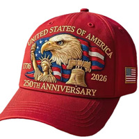 Gorra de Béisbol Bordada Estilo Europeo Americano, 250.º Aniversario, Gorra Trucker, Protección Solar, Algodón