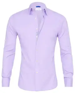 2023新设计正式办公拉链衬衫高品质男士商务休闲长袖连衣裙衬衫
