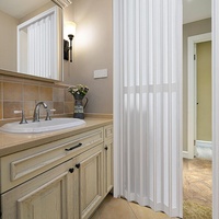 Accueil Porte de séparation Porte coulissante pliante en cristal de luxe Balcon Salon Moderne Simple Porte pliante