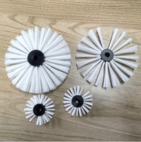 Brosse de nettoyage industrielle en fibres synthétiques de qualité supérieure avec revêtement Picote, personnalisable OEM pour le nettoyage et le pulvérisation des canalisations d'égouts, Diamètre extérieur 50 mm