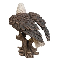 Statue d'aigle en résine sur souche, décoration de jardin extérieure, vente en gros personnalisée