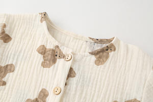 Ropa de verano para bebés de 0 a 2 años, conjunto de ropa con estampado de oso para niñas pequeñas, camisa de manga corta, Top y pantalones cortos, conjunto de 2 uds., 2021 - Product Image 4