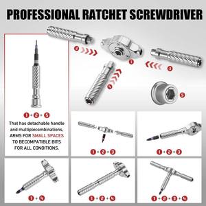 66-in-1 đa chức năng Ratchet Screwdriver Set Magnetic mini công cụ sửa chữa <span class=keywords><strong>Kit</strong></span> đối với hộ gia đình PC Bàn nhôm dụng cụ cầm tay OEM - Product Image 2