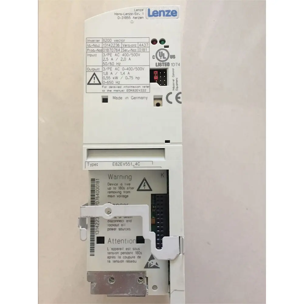 Drive Inverter Lenze Vector 8200, E82EV551-4C Inverter AC