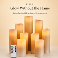 Bougies Pilier LED Sans Flamme de Différentes Tailles, Alimentées par Piles, Idéales pour les Fêtes, les Mariages et les Souvenirs – Approvisionnement Direct Usine
