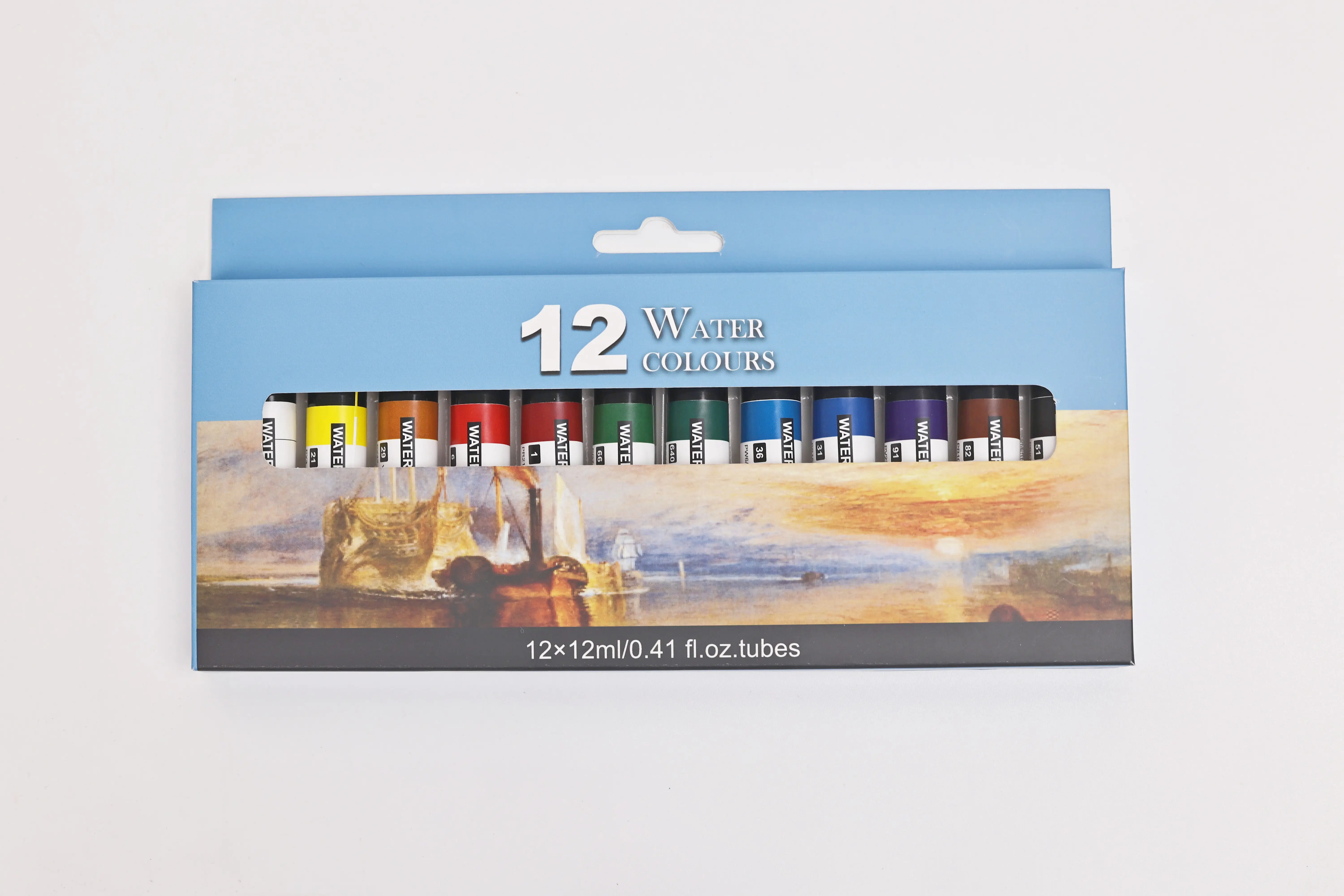 Ensemble de peinture aquarelle de qualité de base 24 couleurs lavable pour papier toile