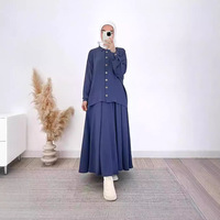 Chemise ample à manches longues et jupe longue pour femmes musulmanes, ensemble 2 pièces, élégant et modeste, pour tous les jours, Dubaï, vente en gros OEM