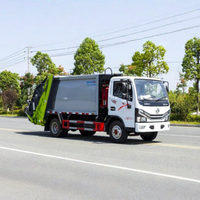 Camion à ordures compacteur hermétique Dongfeng Duolika D6 5m³ à chargement arrière pour l'élimination des déchets résidentiels urbains