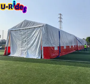 Ticari 30 metre uzun marquee şişme hava sıkı darbe up çadır şişme hareketli depo çadırı depolama kullanımı için