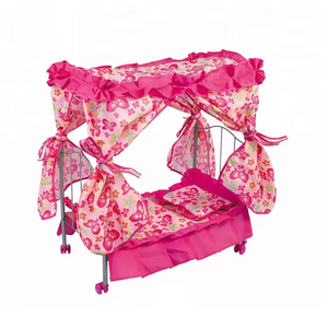 Casa de <span class=keywords><strong>muñecas</strong></span> Muebles Juguetes Hierro <span class=keywords><strong>Plegable</strong></span> Muñeca Cunas 18 ''Bebé Muñeca Cama Juguete - Product Image 4