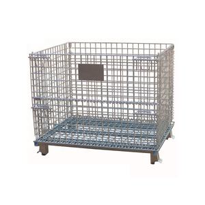 תעשייתי מתקפל פלדה מרובע מזרן תיל תיל תיבת אחסון רשת כלוב רשת - Product Image 5