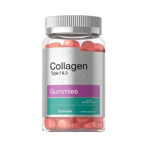 Harga grosir kolagen Gummies diformulasikan untuk mendukung rambut pertumbuhan kuku kulit kolagen Vitanins Biotin Candy