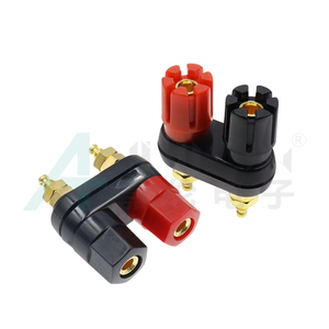 Jialun Bananenpluggen Paar Terminals Rood Zwart <span class=keywords><strong>Connector</strong></span> Versterker <span class=keywords><strong>Terminal</strong></span> Binding Post Banaan <span class=keywords><strong>Speaker</strong></span> Plug <span class=keywords><strong>Jack</strong></span> - Product Image 1