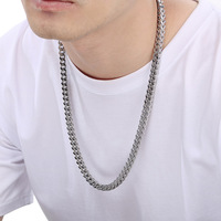 KN115430-KTrendy Chaîne Franco 2mm 3mm 4mm 6mm 8mm Style Punk Plaqué Or Collier Double Face Bijoux Hip Hop Longueur 65CM