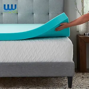 Silikon material weiche Kühlung 2 Zoll bis 4 Zoll Drucken tlastung Memory Foam Matratzen auflage Gel Topper