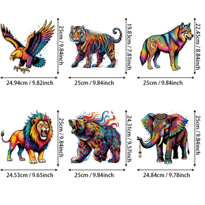 Impression DTF style bohème : Aigle, Tigre, <span class=keywords><strong>Loup</strong></span>, <span class=keywords><strong>Lion</strong></span>, Ours, Éléphant - Product Image 3