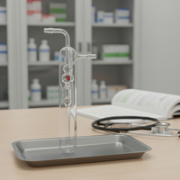 Ventes chaudes, verre à expérimenter personnalisé pas cher, 32 mm, 220x92 mm, anti-retour de liquide, bulleur à huile, marque SYNTHWARE, garantie de 3 ans
