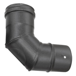 Tubo de estufa de pellets curvos de 90 grados con certificación CE de fabricación italiana DN 100 Esmalte inspeccionado Esmalte negro de 600 grados Hecho en Italia - Product Image 1