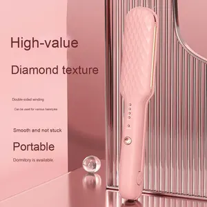 Профессиональный Электрический Выпрямитель для волос, быстрый нагрев, Портативный 2-в-1, светодиодный плоский утюг и щипцы для завивки волос для домашнего использования - Product Image 6