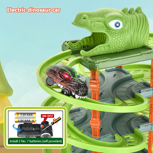 65 Pièces Circuit de Course Spirale DIY à 9 Niveaux avec <span class=keywords><strong>Parking</strong></span> Électrique Dinosaure, Ensemble de <span class=keywords><strong>Jeu</strong></span> de Voitures de Course pour Enfants, <span class=keywords><strong>Jeu</strong></span> de Puzzle STEM, Cadeau pour Garçons - Product Image 4