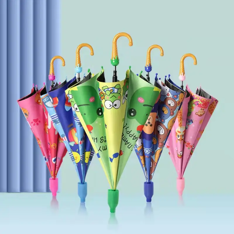 Cartoon Print Regendicht Custom Kinderen Paraplu Kids Parasol