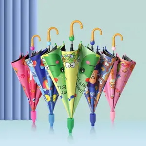 Cartoon Print Rainproof Custom Children Umbrella Kids Parasol
