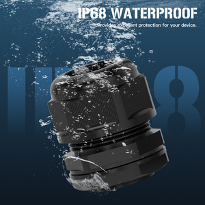 Sert ortamlar için endüstriyel sınıf naylon takviyeli IP68 kablo rakoru yüksek gerilim azaltma-40C 100C sıcaklık aralığı - Product Image 4