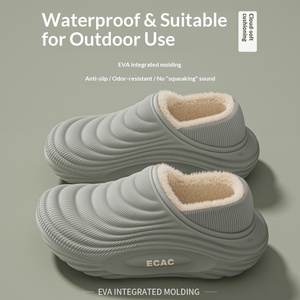 Pantofole Invernali Impermeabili in EVA per <span class=keywords><strong>Donna</strong></span>, Nuovo Arrivo, Suola Spessa, Foderate in Pile, <span class=keywords><strong>Antiscivolo</strong></span>, per Esterni, con Suola Morbida, anche per Uomo - Product Image 2
