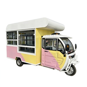 Camión de Comida y <span class=keywords><strong>Bar</strong></span> Móvil de Acero Inoxidable Rosa para Comida Rápida, Hot Dogs y Helados - Product Image 3