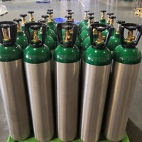 Bouteille de gaz médicale légère en aluminium, oxygénothérapie portable pour les soins à domicile et les premiers secours